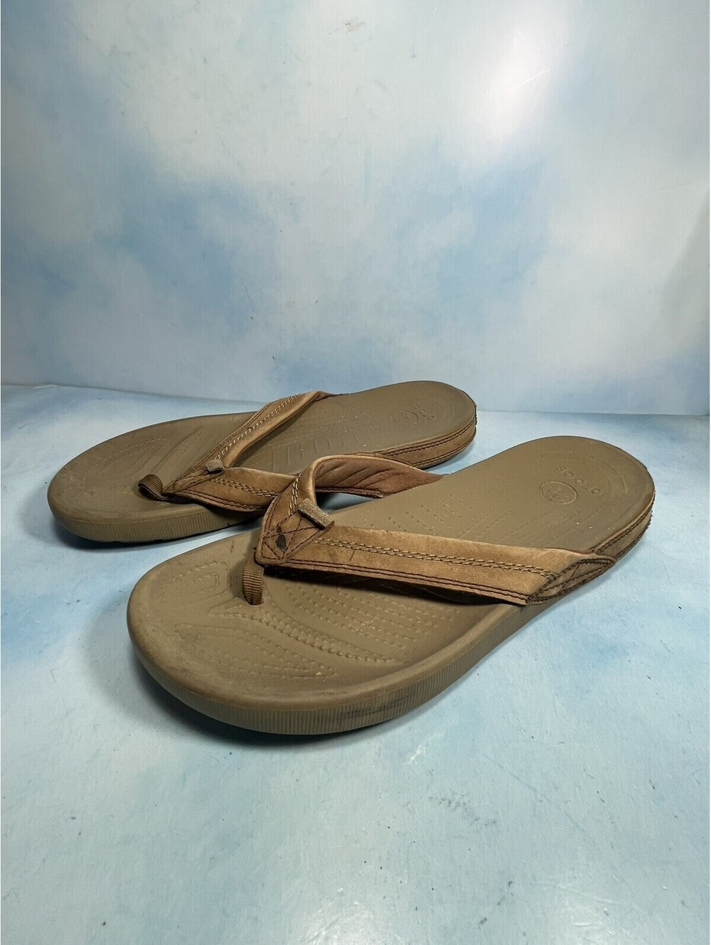 Women's Crocs Brown Thong Sandals-size 12!